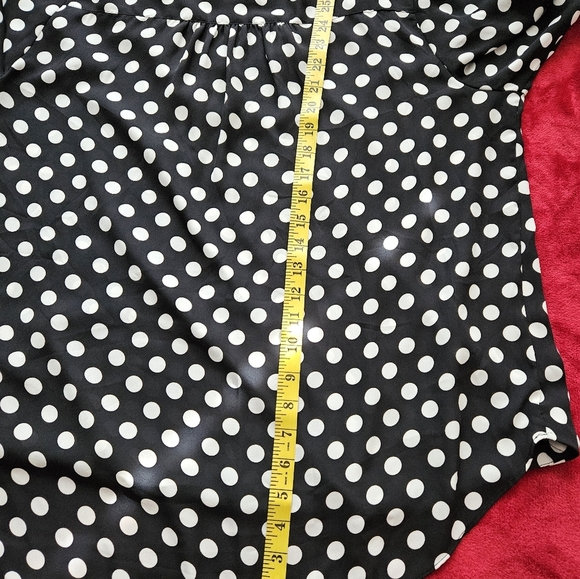 INC-International Concept- Women Black with White Polka Dots Blouse Extra Large - Picture 8 of 9
